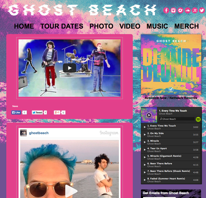The new Ghost Beach website.