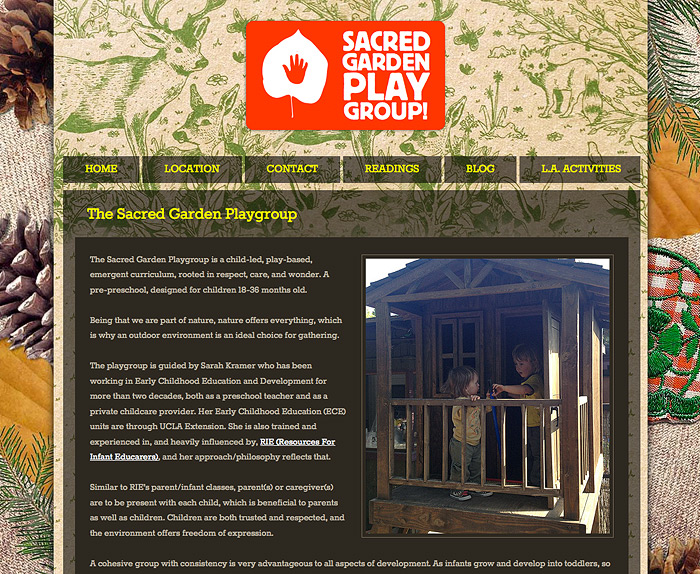 The Sacred Garden Playgroup website.
